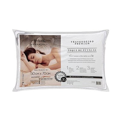Travesseiro King Premium Toque de Pétalas Kacyumara 50x90Cm