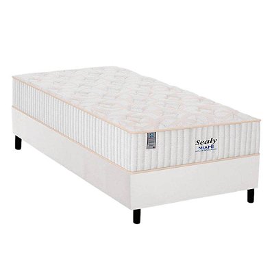 Cama Box com Colchão Solteirão Sealy Miami 108x198