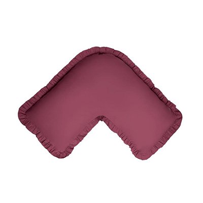 Fronha Veet Adulto Babado Liso Cor Marsala