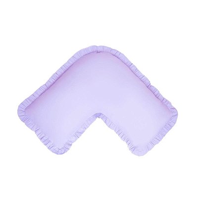 Capa para Travesseiro Veet Adulto Lilás Babado Liso