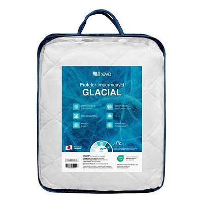 Protetor de Colchão Impermeável Queen Glacial Theva 158x198