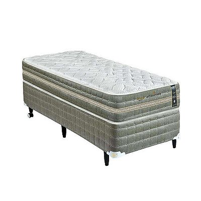 Cama Box com Colchão Solteiro  King Koil Attraction - 088x188