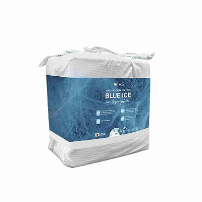 Jogo de Cama King Blue Ice Theva — Toque Gelado Extremo e Conforto Térmico Absoluto