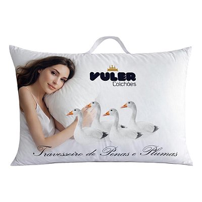 Travesseiro 100% Plumas de Ganso Vuler 50x70cm