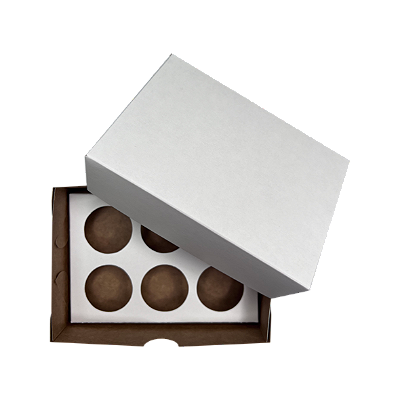 Caixa Para 6 Doces C/ Berço - Kit 10 Unidades