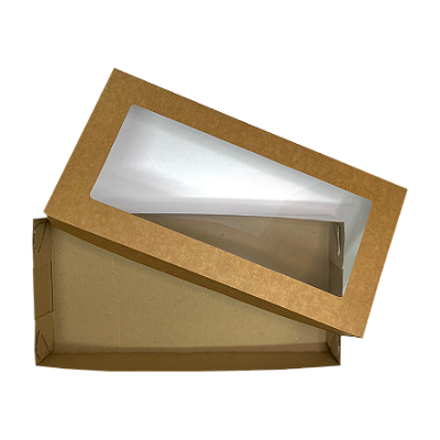 Caixa Para 50 Doces C/ Visor - Kit 5 Unidades - Kraft