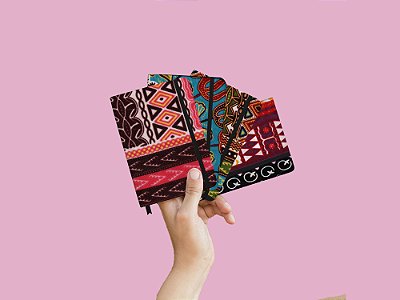 Mini Caderno Estampa Africana
