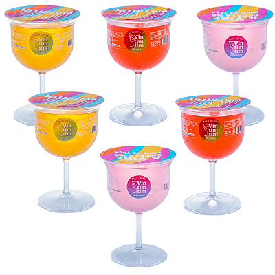 Kit 6 taças de Vintimtim Gin Mix | Drink na Taça