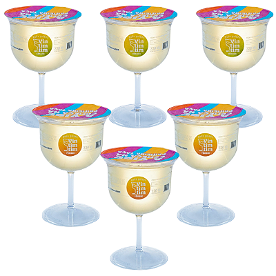 Kit de 6 taças Vintimtim Coquetel Mix | Drink na Taça