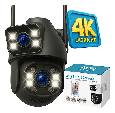 Camera ICsee A28 Dupla Câmera De Segurança Ip Wifi Externa Auto Tracking Ptz