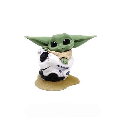 Action Figure The Mandalorian Baby Yoda Grogu No Capacete