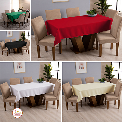 Toalha de Mesa 4 Lugares Basic 1,45x1,40m Liso 100% Poliéster Tecido Oxford