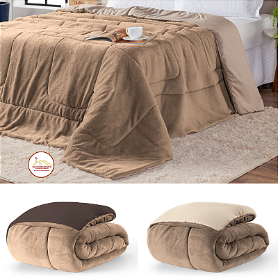 Cobertor Coberdrom Casal Queen Grande Dupla Face Manta Fleece Soft Poliéster Toque Macio