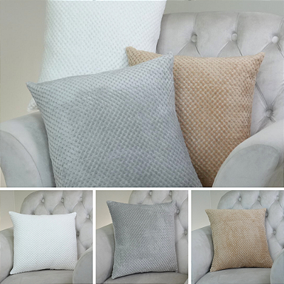 Capa de Almofada  Decorativa Sofá 45x45cm Macia com Zíper Tecido Soft – 100% Poliéster