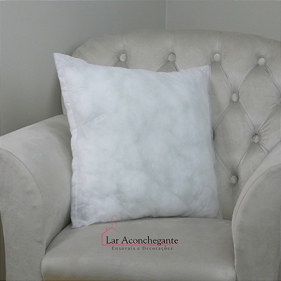 Refil Enchimento de Almofada Decorativa Quadrado Silicone 48x48cm Macio