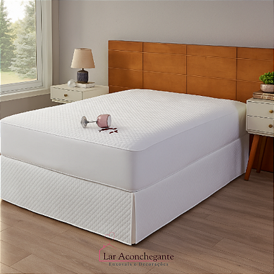 Capa Protetora de Colchão Impermeável Casal Padrão Matelado com Elástico