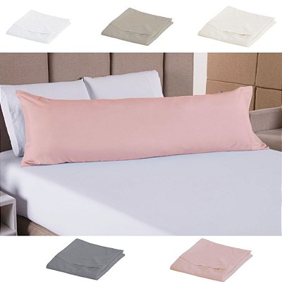 Fronha Capa Travesseiro Corpo Fofuxão Versatile Micropercal 300 Fios 146x46cm com Zíper
