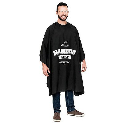 Capa de Corte Barber Preta - Vertix