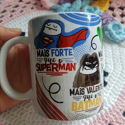 Caneca Porcelana " Papai Herói"