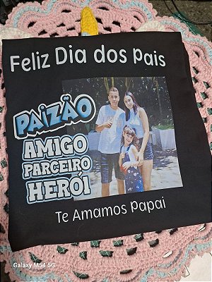 Camiseta Personalozada Preta com foto
