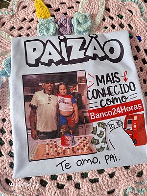 Camiseta Branca - Personalizada com foto