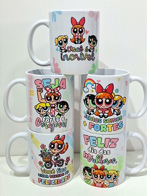 Caneca Porcelana Super Poderosas - Dia da Mulher