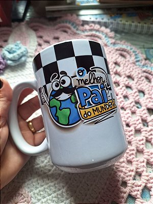 Canecão de Porcelana " O melhor Pai do mundo " - 400Ml