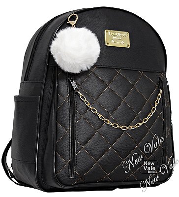 Mochila Feminina em Courino Fashion com Lindo Detalhe SN59