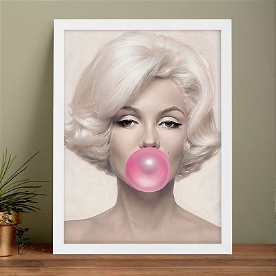 Quadro Decorativo Marilyn Monroe Bubble Gum