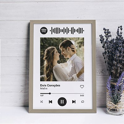 Quadro Personalizado Música Spotify com Foto