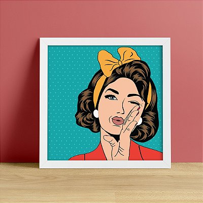 Quadro Decorativo Pin up Blue