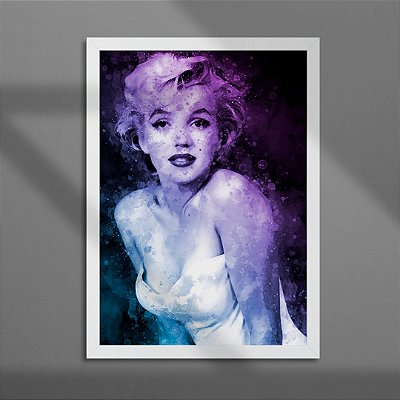 Quadro Decorativo Marilyn Monroe Aquarela