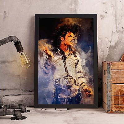 Quadro Decorativo Michael Jackson Aquarela
