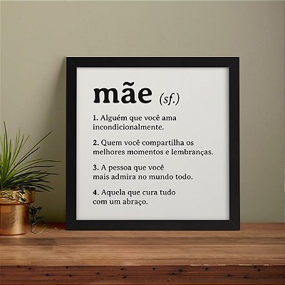 Quadro Decorativo Mãe - Dicionário