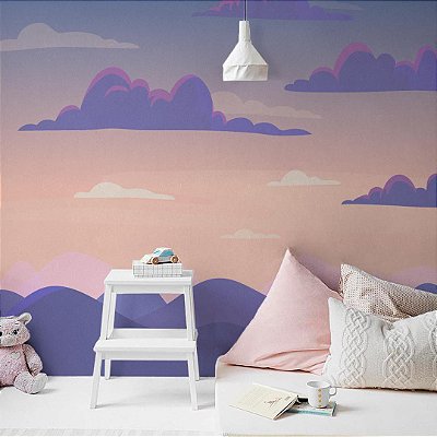 Painel Adesivo Infantil Puple Sky