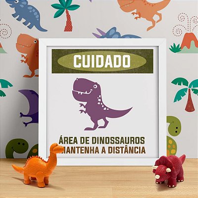 Quadro Infantil Área de Dinossauros