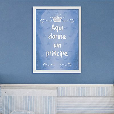 Quadro Infantil Aqui Dorme um Príncipe