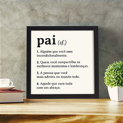 Quadro Decorativo Pai - Dicionário