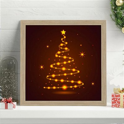 Quadro Decorativo Árvore de Natal Brilhante
