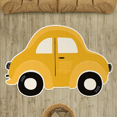 Tapete Playmat Infantil Carro Amarelo