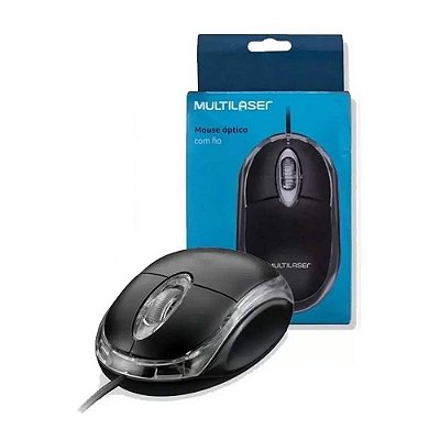 Mouse Óptico Com Fio USB Preto MO179 - Multilaser