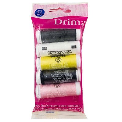 Linha Para Costura Drima 5 Cores BA05226/02 - Corrente