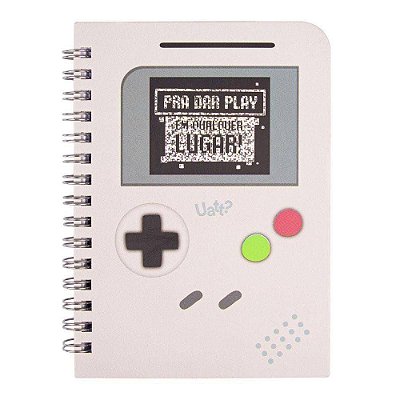 Bloco De Anotações Capa Dura Espiral 48F Game Geek - Uatt?
