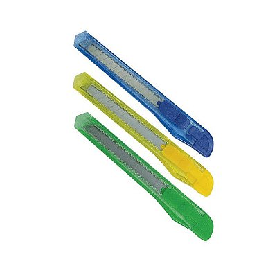 Estilete Lâmina Fina 9MM - Kit