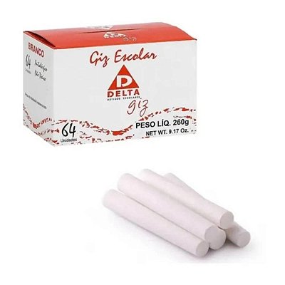Giz Escolar Branco 64UN - Delta