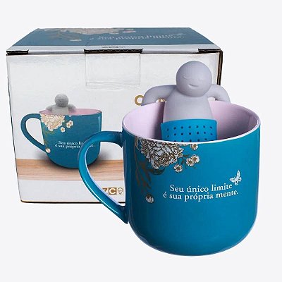 Caneca Com Infusor De Chá Mãe Amor Verdadeiro - Zona Criativa