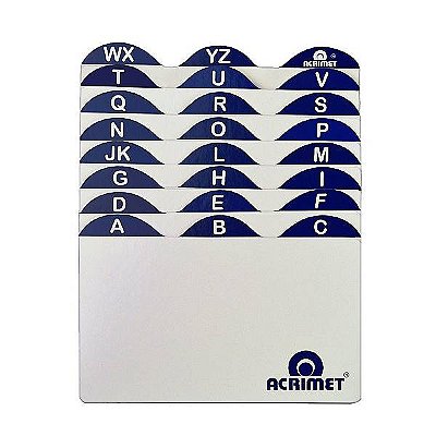 Índice A - Z Para Fichas 3X5 De Fichário De Mesa - Acrimet