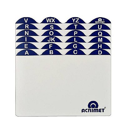 Índice A - Z Para Fichas 4X6 De Fichário De Mesa - Acrimet