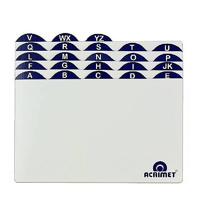 Índice A - Z Para Fichas 5X8 De Fichário De Mesa - Acrimet