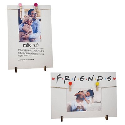 Porta-Retrato MDF Com Varal Mãe